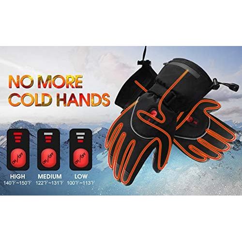  SVPRO Electric Rechargeable Battery Heated Gloves,Men Women Sport Outdoor Warm Winter Gloves,Camping Hiking Skiing Thinsulate Heated Handwarmer