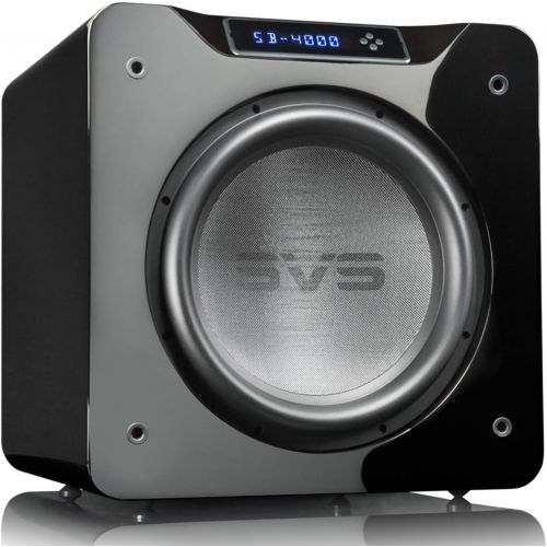  SVS SB-4000 Subwoofer (Piano Gloss Black)  13.5-inch Driver, 1,200-Watts RMS, Sealed Cabinet, App Control