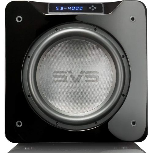  SVS SB-4000 Subwoofer (Piano Gloss Black)  13.5-inch Driver, 1,200-Watts RMS, Sealed Cabinet, App Control