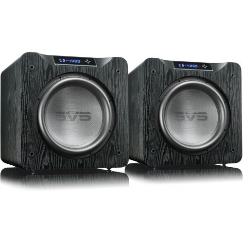  SVS SB-4000 Subwoofer (Black Ash)  13.5-inch Driver, 1,200-Watts RMS, Sealed Cabinet, App Control