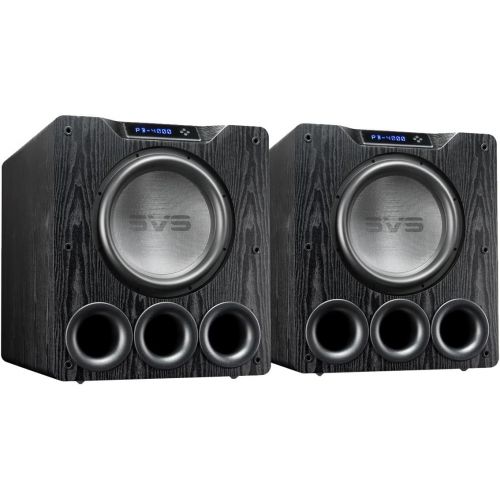  SVS PB-4000 Subwoofer (Black Ash)  13.5-inch Driver, 1,200-Watts RMS, Ported Cabinet, App Control