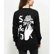 SWALLOWS & DAGGERS Swallows &, Daggers Hand Picked Roses Black Long Sleeve T-Shirt