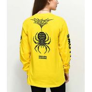 SWALLOWS & DAGGERS Swallows &, Daggers Spider Web Yellow Long Sleeve T-Shirt