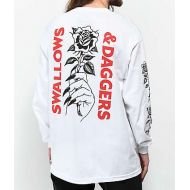 SWALLOWS & DAGGERS Swallows & Daggers Rose Hand White Long Sleeve T-Shirt