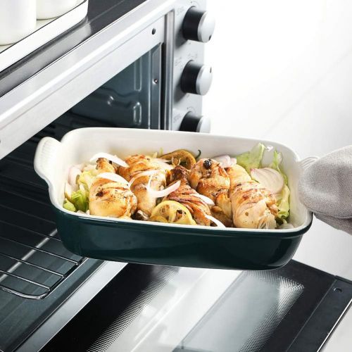  SWEEJAR Porcelain Bakeware Set for Cooking, Ceramic Rectangular Baking Dish Lasagna Pans for Casserole Dish, Cake Dinner, Kitchen, Banquet and Daily Use, 13 x 9 inch (Jade)