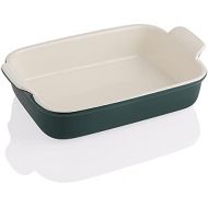 Sweejar Porcelain Baking Dish, Rectangular Bakeware Lasagna Pan, Casserole Dish for Cooking, Cake, Dinner, Kitchen, Banquet and Daily Use, 13 x 9.8 inch (Jade)