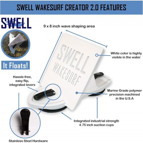  [아마존베스트]SWELL Wakesurf Creator 2.0 Surfing Wavesurf Shaper - Wave Generator - Floating - Durable &