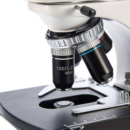  [아마존 핫딜] [아마존핫딜]SWIFT Swift SW380B 40X-2500X Magnification, Siedentopf Head, Research-Grade Binocular Compound Lab Microscope with Wide-Field 10X and 25X Eyepieces, Mechanical Stage, Abbe Condenser, Ult