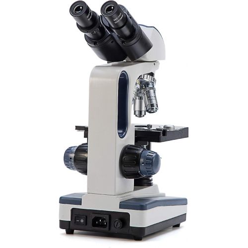  [아마존베스트]Swift SW350B 40X-2500X Magnification, Siedentopf Binocular Head, Research-Grade Compound Lab Microscope with Wide-Field 10X and 25X Eyepieces, Mechanical Stage, Abbe Condenser