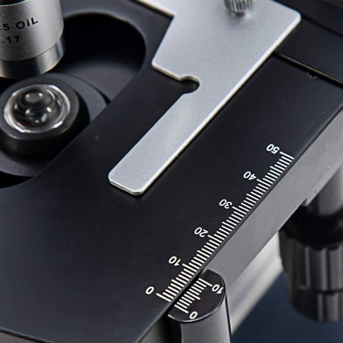  [아마존베스트]Swift SW350B 40X-2500X Magnification, Siedentopf Binocular Head, Research-Grade Compound Lab Microscope with Wide-Field 10X and 25X Eyepieces, Mechanical Stage, Abbe Condenser