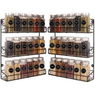 SWOMMOLY 2 Pack Wall Mount Spice Racks, 3-Tier Storage Shelf Organizer, Black, Medium