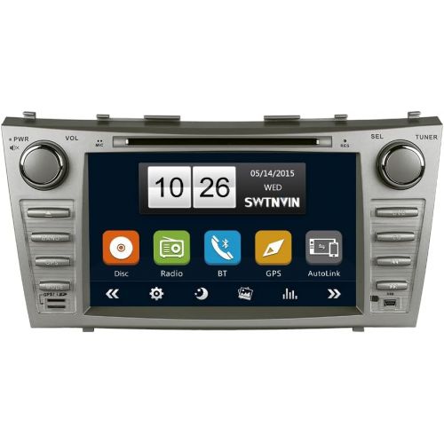  [아마존베스트]SWTNVIN Car Stereo for 2007 2008 2009 2010 2011 Toyota Camry,Double Din 8 Inch in Dash Car Radio Support Navigation Bluetooth Audio DVD Play,Free Map Card & Backup Camera & Microph