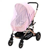 SWVIIT Baby Mosquito Net for Strollers, Carriers, Car Seats, Cradles, Net Cover for Cribs, Bassinets & Playpens Mosquito Repellent, Portable & Durable Baby Insect Netting (Pink)