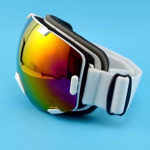  SX Ski Goggles Anti-Fog and Windproof UV Double-Layer Glasses (Color : White)