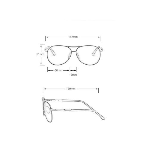  SX Mens Aluminum-Magnesium Frame Photosensitive Color Changing Polarized Sunglasses (Color : Black, Size : 147mm139mm)