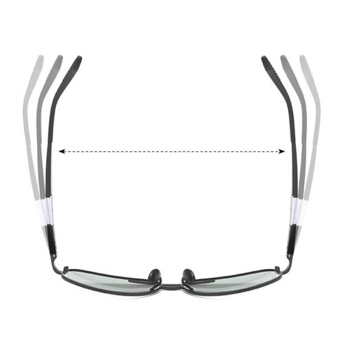  SX Mens Aluminum-Magnesium Frame Photosensitive Color Changing Polarized Sunglasses (Color : Black, Size : 147mm139mm)