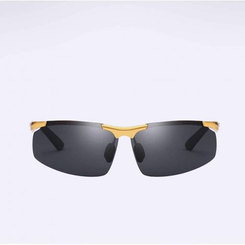  SX Mens Aluminum-Magnesium Polarized Sunglasses, Driving Glasses UV400 (Color : Gold Frame)