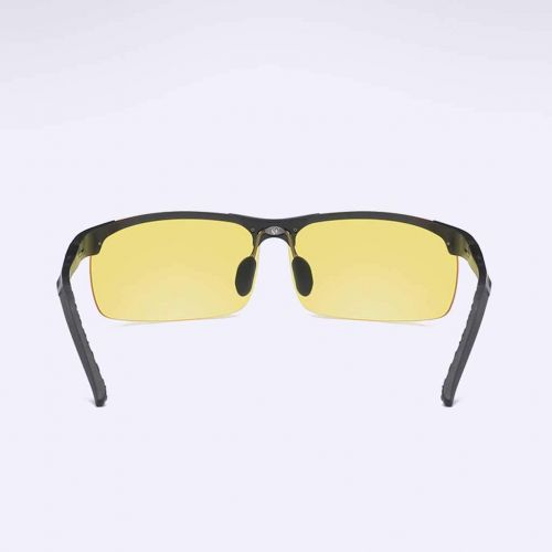  SX Mens Aluminum-Magnesium Night Vision Polarized Driving Mirror, Anti-Glare Fishing Glasses (Color : Black Frame)