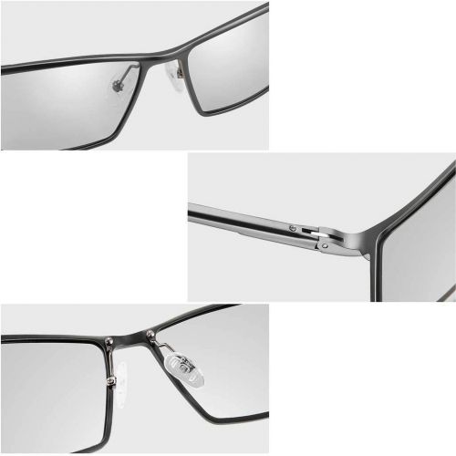  SX Mens Full Frame Aluminum and Magnesium Photosensitive Color Polarized Sunglasses, Fashion Driving Sunglasses (Color : Gun Frame)