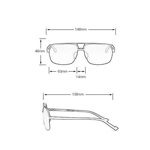  SX Aluminum-Magnesium Mens Polarized Sunglasses, Classic Fishing Riding Mirror (Color : Tea Frame)