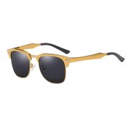 /SX Men and Women Polarized Aluminum-Magnesium Sunglasses Outdoor Sports Riding Mirror (Color : Gold)