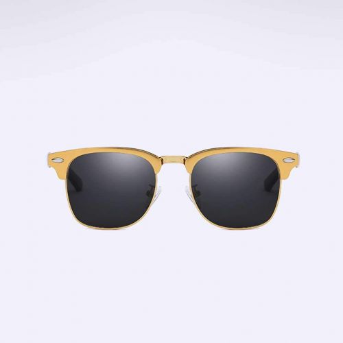  SX Men and Women Polarized Aluminum-Magnesium Sunglasses Outdoor Sports Riding Mirror (Color : Gold)