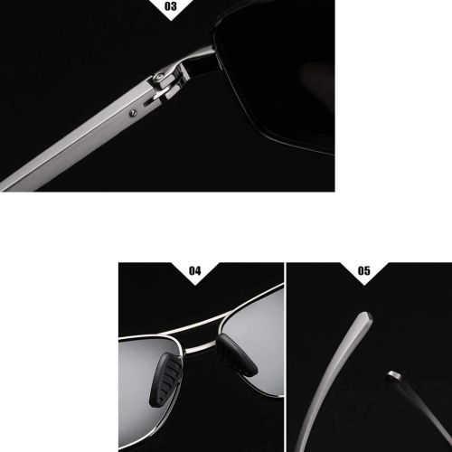  SX Aluminum-Magnesium Alloy Polarized Sunglasses, Mens Tide Sports Riding Glasses (Color : Gun Frame)