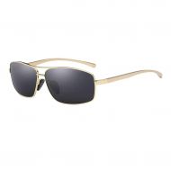 SX Aluminum-Magnesium Alloy Polarized Sunglasses, Mens Tide Sports Riding Glasses (Color : Gold)