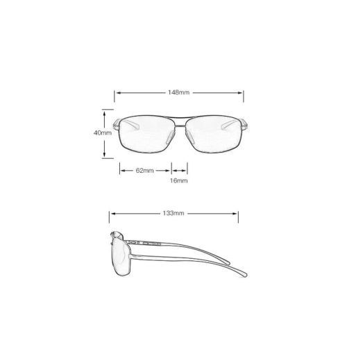  SX Aluminum-Magnesium Alloy Polarized Sunglasses, Mens Tide Sports Riding Glasses (Color : Gold)