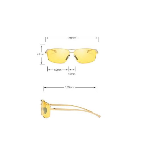  SX Aluminum-Magnesium Polarized Night Vision Goggles Mens Tide Sports Riding Mirror Night Driving Glasses