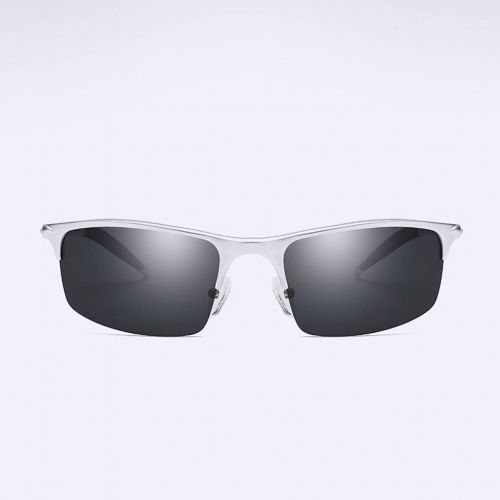  SX Aluminum-Magnesium Mens Polarized Sunglasses, Driving Sports Goggles (Color : Silver Frame)