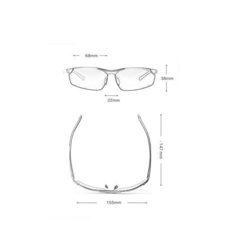  SX Aluminum-Magnesium Mens Polarized Sunglasses, Sports Driving Glasses (Color : Gun Frame)