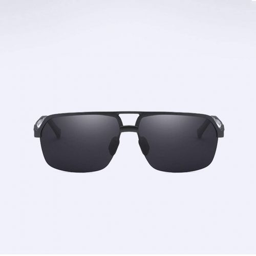  SX Aluminum-Magnesium Mens Polarized Sunglasses, Classic Fishing Riding Mirror (Color : Black Frame)