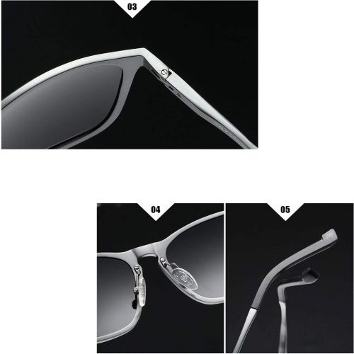  SX Aluminum-Magnesium Mens and Womens Polarized Sunglasses, Fashion Trend High-end Driving Glasses (Color : Gun Frame)