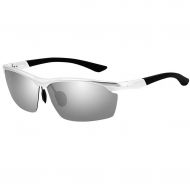 SX Aluminum-Magnesium Half-Frame Mens Polarized Sunglasses Riding Sports Mirror (Color : Mercury)