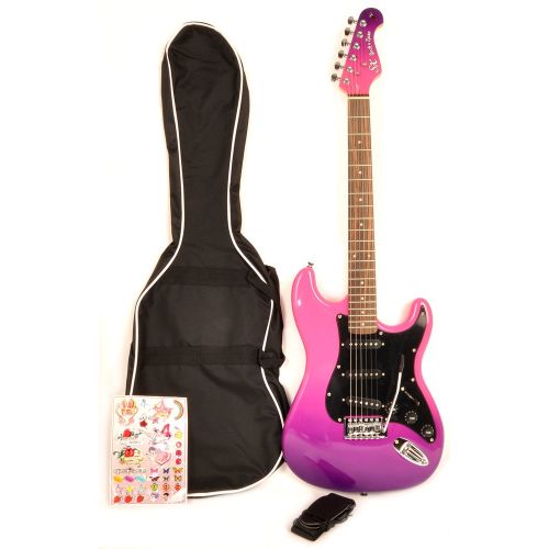  SX GE Rose 1K PPB Purple Electric Guitar 78 Size with Bag and Strap