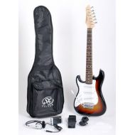 SX RST 12 3TS Left Handed 12 Size Short Scale Sunburst Guitar Package with Amp, Carry Bag and Instructional Video