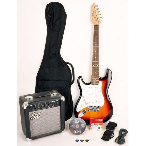  SX RST 34 LH 3TS Left Handed Short Scale 3 Tones Guitar Package with Amp, Carry Bag and Instructional DVD