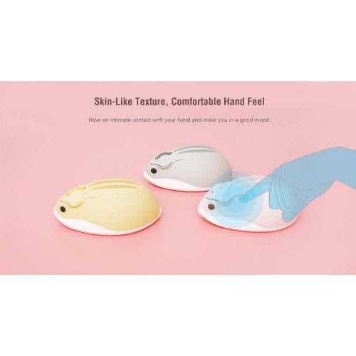  [아마존베스트]SXBan 2.4GHz Wireless Mouse Cute Hamster Shape Less Noice Portable Mobile Optical 1200DPI USB Mice Cordless Mouse for PC Laptop Computer Notebook MacBook Kids Girl Gift (Gray)