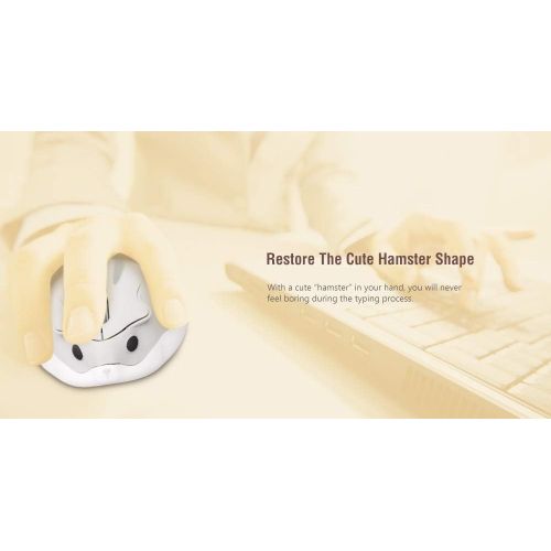  [아마존베스트]SXBan 2.4GHz Wireless Mouse Cute Hamster Shape Less Noice Portable Mobile Optical 1200DPI USB Mice Cordless Mouse for PC Laptop Computer Notebook MacBook Kids Girl Gift (Gray)