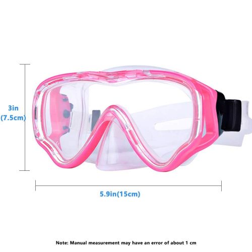  SXC Einstellbare Brille Tauch-Tauchspiegel, Tauch-Atemschlauch-Set, Erwachsene grosse Rahmenmaske, Schnorchelspiegel, Tauchschwimmen