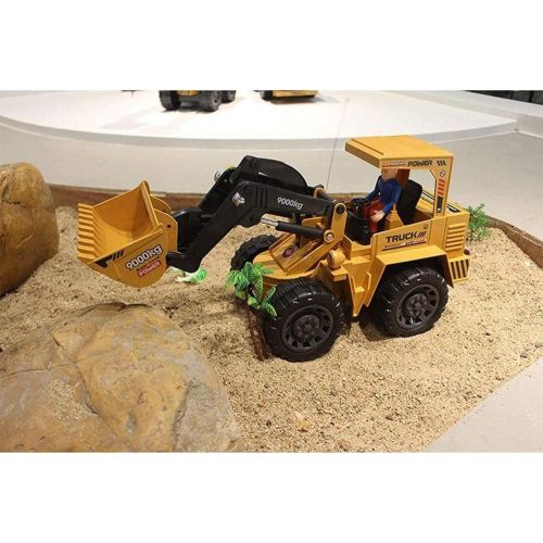  SXDYJ 10 Channel Full Functional Remote Control Front Loader Construction Tractor, Full Bulldozer Toy, 1:8 Scale Gift for 3 Year Old Boy