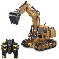 SXDYJ 1/18 Scale Remote Control Digger,Toy Digger Remote Control Digger Excavator Toys,Engineering Sand Digger Construction Vehicle Toy RC Excavator