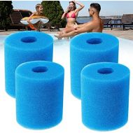 SXEIAV Filter Sponge for in-tex Type H, for Type H Reusable Washable Hot Tub Cleaner Tool Swimming Pool Easy Set Filter Cartridge Compatible with Intex Type H (4Pcs)