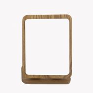 SXHDMY-Makeup mirror Wooden High-Definition Large Single-Sided Makeup Mirror Desktop Folding Makeup Mirror Tabletop Tabletop Cosmetic Vanity Mirror (Color : B)