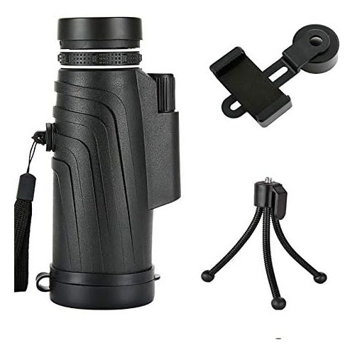  [아마존베스트]SXMY Monocular Telescope, 50 x 52 Telescope with Smartphone Adapter Tripod Ultra HD Multi-Coated Waterproof BAK4 Prism for Wildlife Bird Watching Camping Travelers