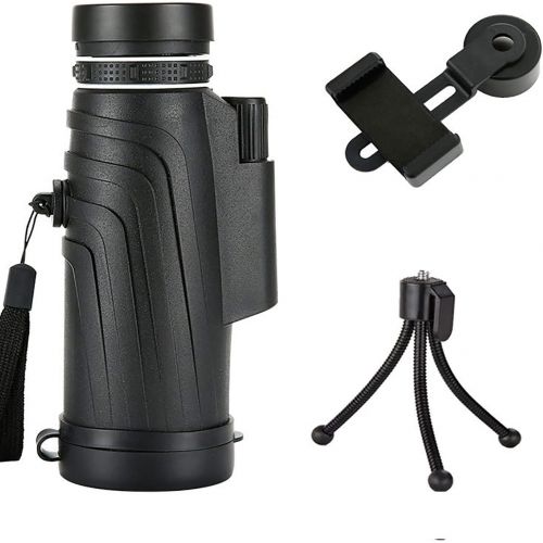  [아마존베스트]SXMY Monocular Telescope, 50 x 52 Telescope with Smartphone Adapter Tripod Ultra HD Multi-Coated Waterproof BAK4 Prism for Wildlife Bird Watching Camping Travelers