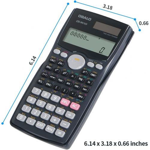  SXTBWFY Scientific Calculator 401Funtions with Case, Financial Calculators Large Display for School, Battery Solar Calculadora Cientifica for Students, Construction, Statistics, Engineerin