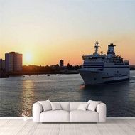 SX-WE 3D Wallpaper Ferry Leaving Portsmouth Bretagne Stock Pictures Royalty Free Photos Self Adhesive Bedroom Living Room Dormitory Decor Wall Mural Stick and Peel Background Wall Ceilin