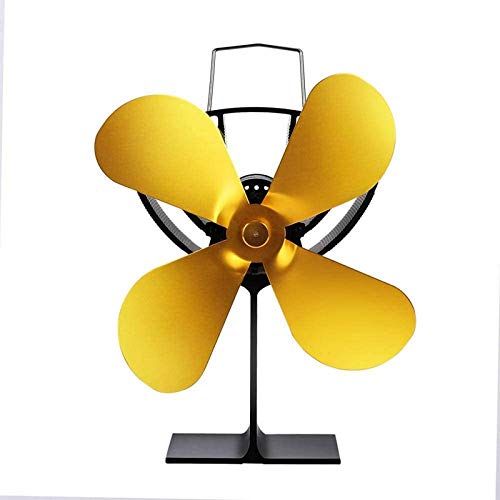  SXYZTDF 4 Blade Stove Fan Heat Driven Fan for Wood Wood Burners or Fireplace Quiet Design Circulates Warm Heated air Environmentally Friendly and economical